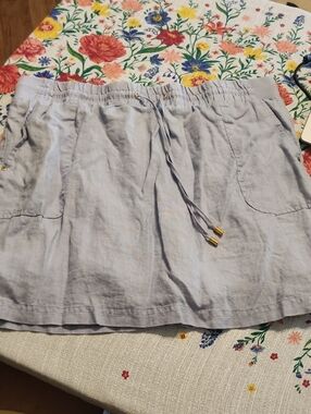 Ellen Tracy Pale Lavender Elastic-Waist Skirt